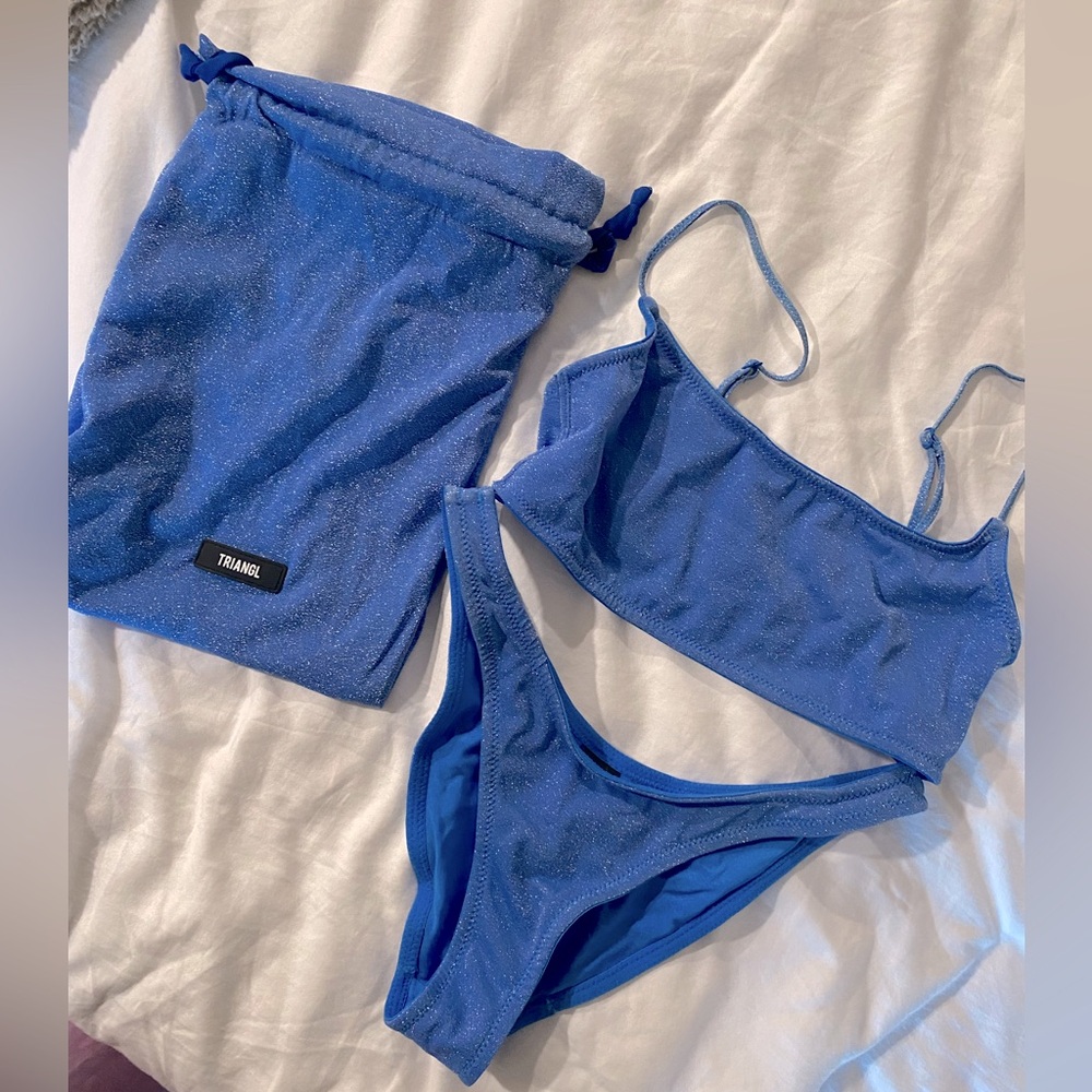 Triangl Blue Sparkle Bikini Set